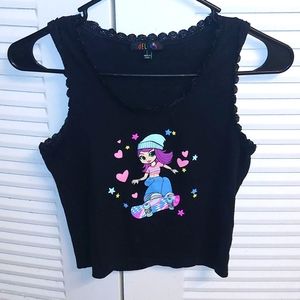 Dolls Kill Delia's Skater Girl Cropped Tank Top